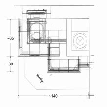 Grundriss des Kachelofen für das Landhaus mit Handkeramik-Ofenkacheln von Leutschacher