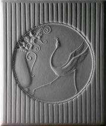 Detail klassischer Jugendstilofen. Alter Stilofen mit Jugendstil-Motiv in Rosenheim